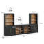 Ensemble de meuble télé moderne 5 pièces Gailey Series 2G, ébène-1339583219