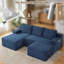 Canapés modulaires confortables Boneless Couch pour le salon, canapé modulaire en U en forme de nuage, canapé modulaire minimaliste avec assise profonde-129052870-129052865