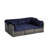 Outdoor Patio Daybed Furniture  5 Pieces . Retractable Canopy And Side Table Included. On Steel. Generous Washable Seat Cushions. Breathable Fabric. Smooth Curved Back For Easy Mobility. Gray , Dark-1677170742
