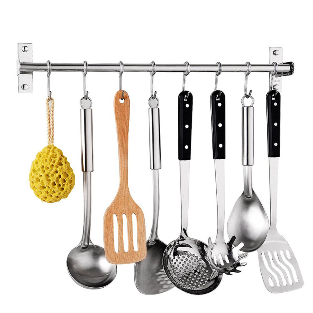 Prep & Savour Damyn Metal Straight Wall Mounted Pot Rack