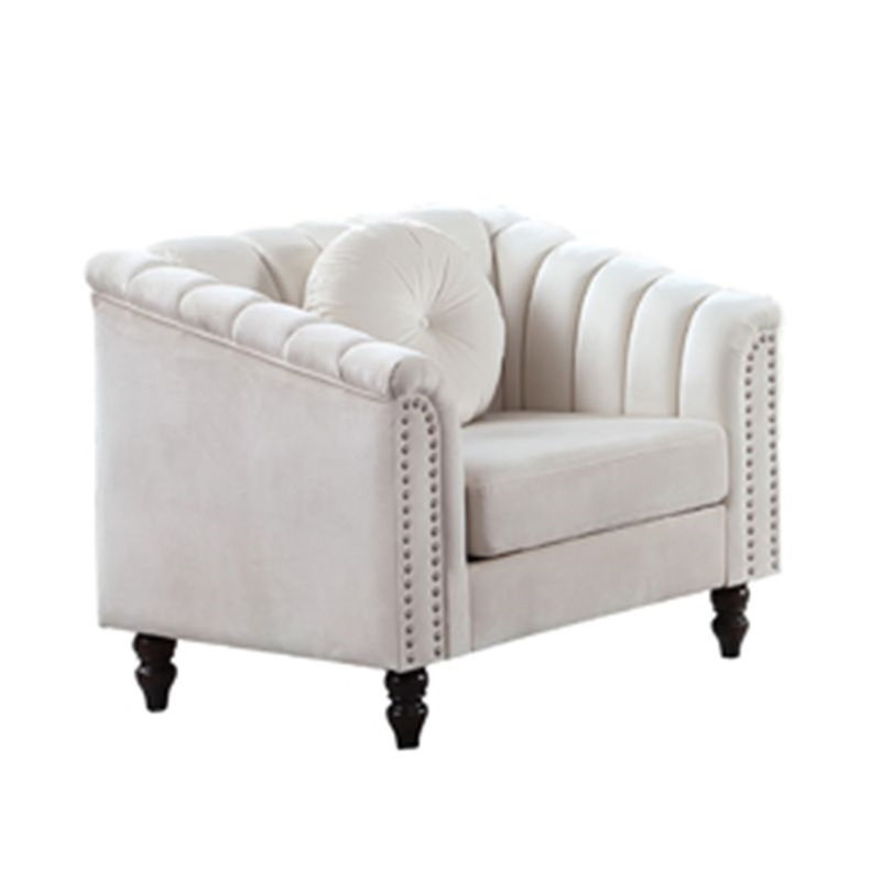 Ensemble de salon Kenzia, Chaise blanche de 37 po