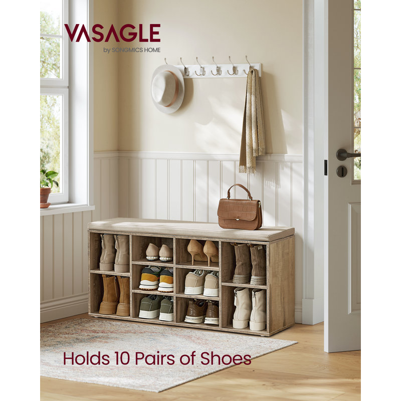 10 Pair Shoe Storage Bench