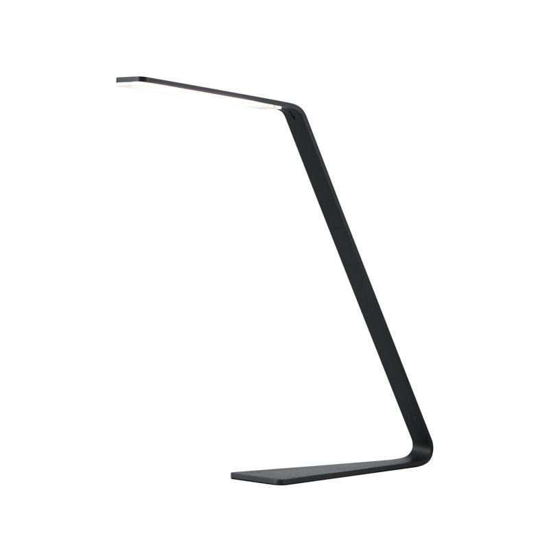 Lampe de bureau Weslyn, H 13,25 po x l 3 po x P 12 po, Aluminium brossé anodisé noir