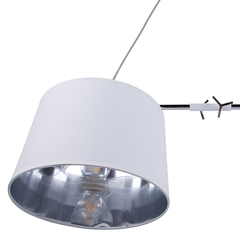 Wirrida 2 - Light Drum Chandelier, White/Silver