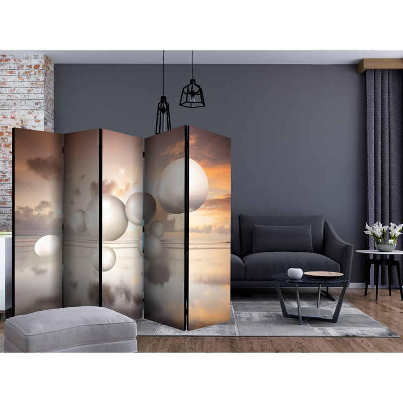 Harwhichport 172cm H Folding Room Divider, 5