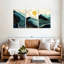 Coucher de soleil sur toile, ensemble de 3 pièces-1185030408