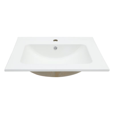 Dessus de meuble-lavabo rectangulaire simple en céramique 24 po 24 po