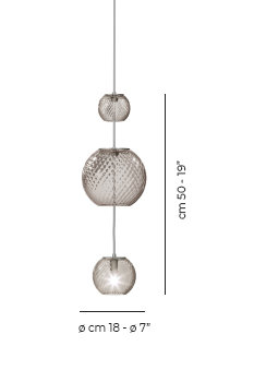 Oto 1 - Light Pendant, Smoky