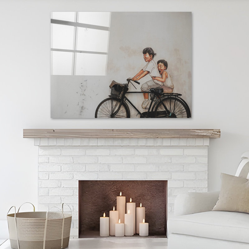 Superbe peinture décorative en verre trempé par Banksy, 19,7 po x 27,6 po | 100% verre trempé, épaisseur: 0,16 pouce | Art mural unique pour la maison ou le bureau, design durable et élégant