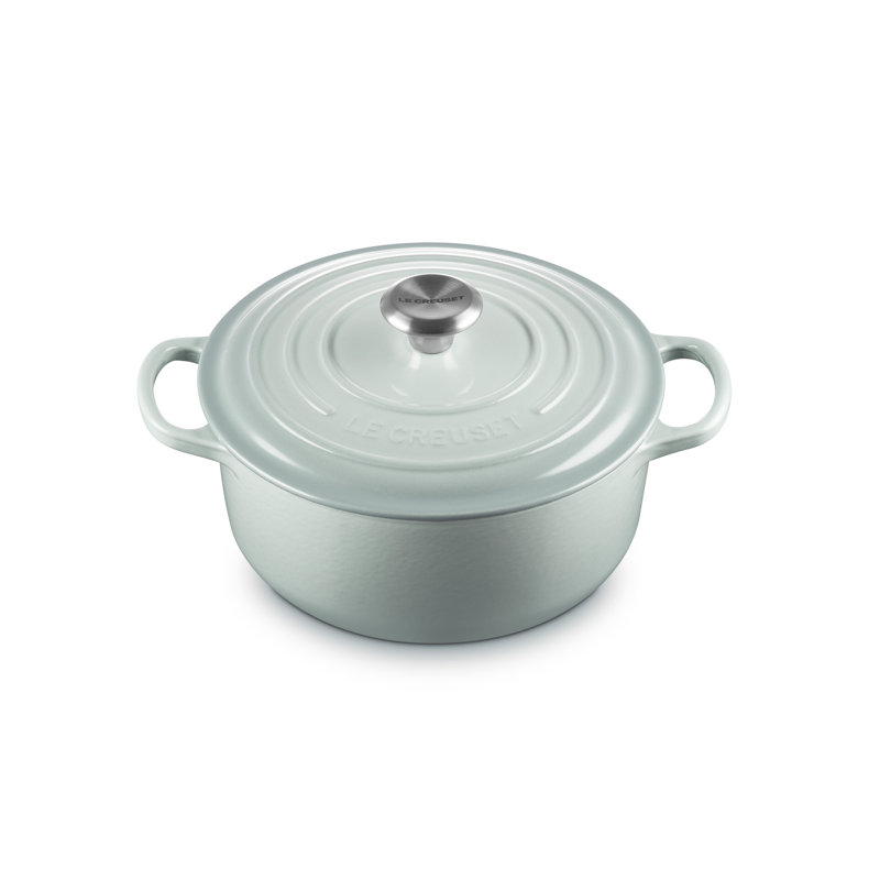 Le Creuset Cast Iron Round Casserole, Sea Salt, 20cm / 2.4L