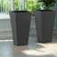 Ensemble de 2 grandes jardinières, décor durable pour patio moderne, 22,8 po
