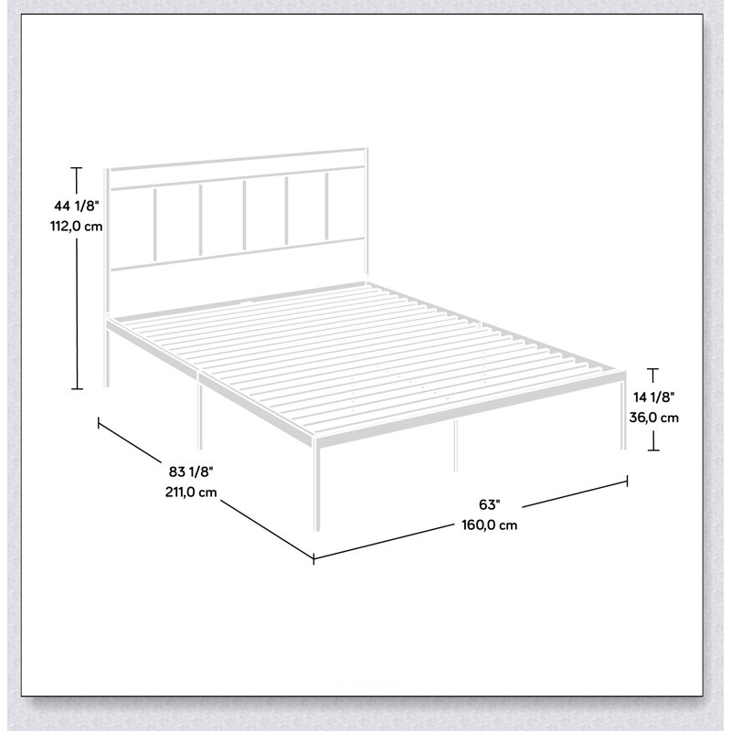 Platform Bed With Headboard Finish, Grand lit