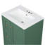"Meuble-lavabo de 24 pouces avec rangement, tablette réglable, panneau de fibres à densité moyenne et bois d'hévéa, cloisons amovibles, finition vert foncé"-1409529517