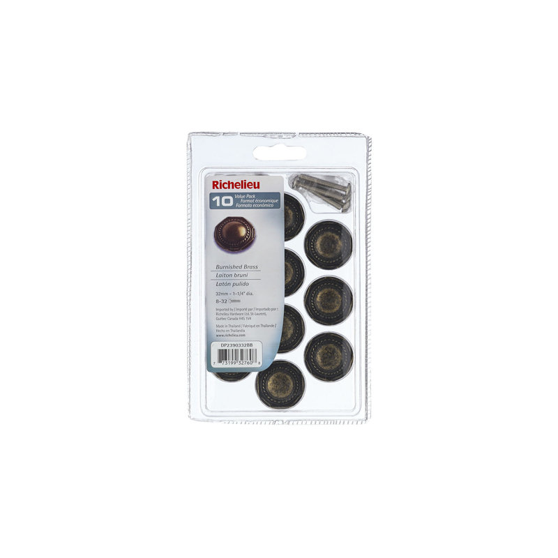 1 1/4" Diameter Round Knob