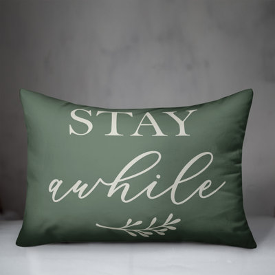 Stay Awhile Outdoor Rectangular Pillow Cover & Insert