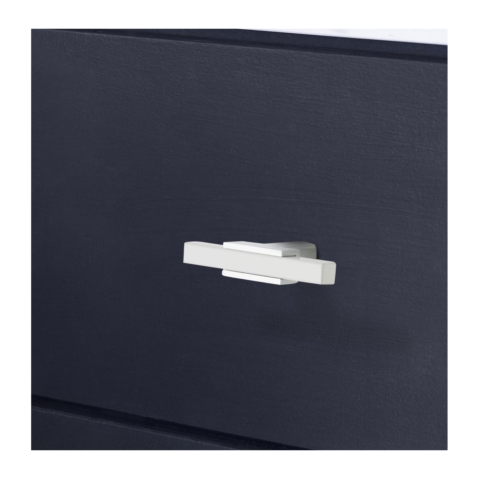 Urbanite 2 5/8" Length Bar Knob, Polished Chrome/White