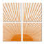 Orange Sun Print III - ensemble de 4 reproductions d'art moderne sur toile