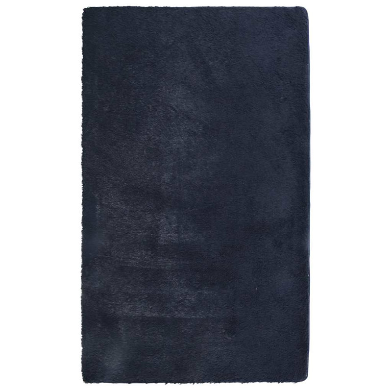 Shaggy Rug High Pile NAVARRA Navy Polyester, Rectangle 60 x 100cm