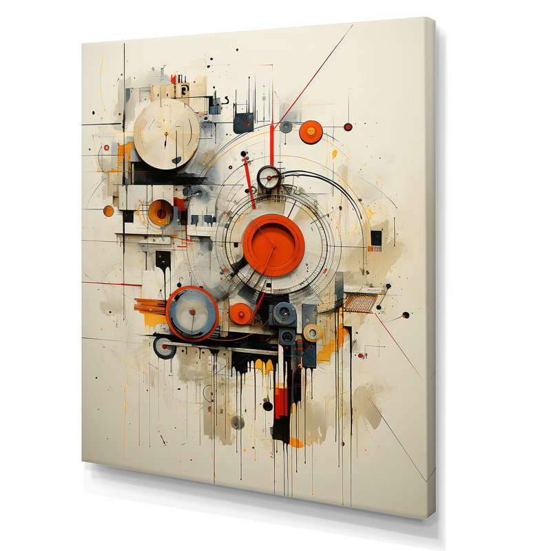 «Intricate Abstraction Shapes I», art mural abstrait, Toile tendue, H 32 po x l 24 po x P 1 po