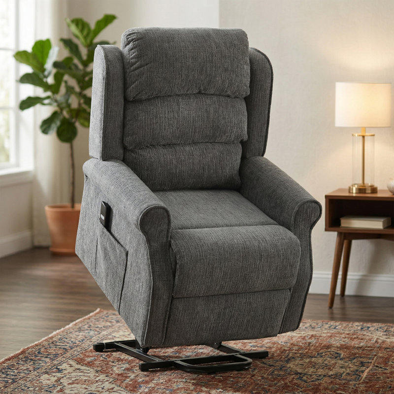 Constantino 84cm Wide Lift Assist Standard Recliner, Grey