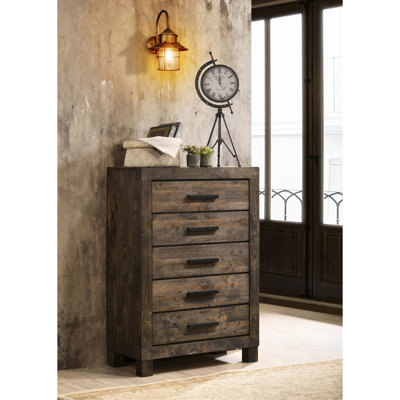 Commode de chambre 5 tiroirs Bren