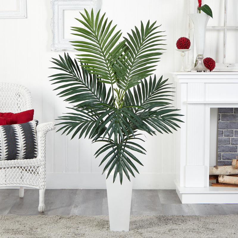 54'' Faux Palm Tree in Ceramic Planter, 39" H x 38" W x 38" D