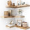 Tablettes d'angle flottantes pour le rangement