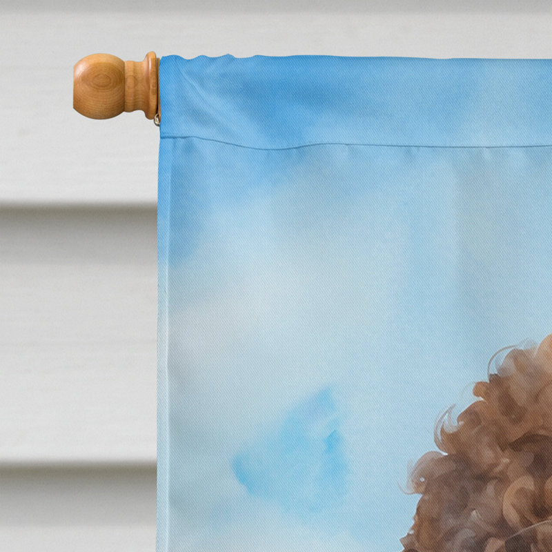 Drapeau de la maison du tournesol Malamute d'Alaska, Caniche chocolat
