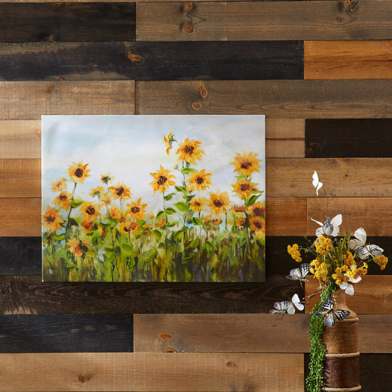 Art mural toile de tournesol
