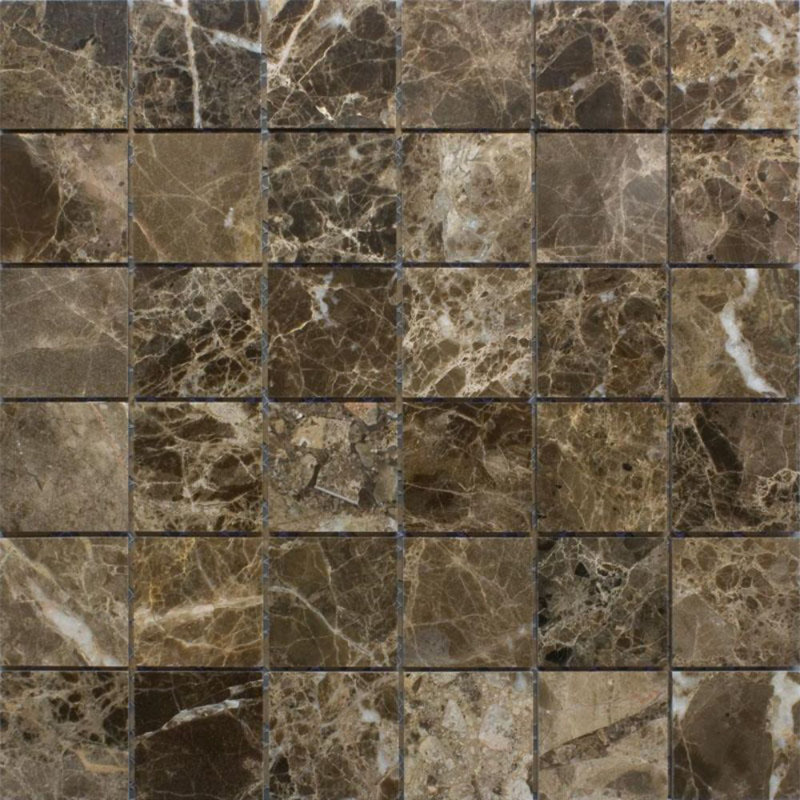 Carreau de mosaïque en marbre 2 po x 2 po pour mur et plancher