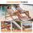 Outdoor Reclining Beach Lounge Chair, Folding Deck Chair with Adjustable Backrest-164410895