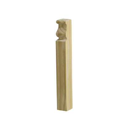 8.25'' H x 0.88'' W x 0.88'' D Wood
