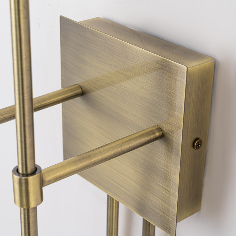 Modern Wall Sconce 2-Light Brushed Brass Finish With Frosted Acrylic Tube Shades, 21.65 Inch High Hardwired Wall Light For Living Room Hallway Bedroom, UL/ETL Listed