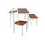 Ensemble de salle à manger 6 pièces Contemporary, table en bois massif avec 4 chaises d'appoint et 1 banc