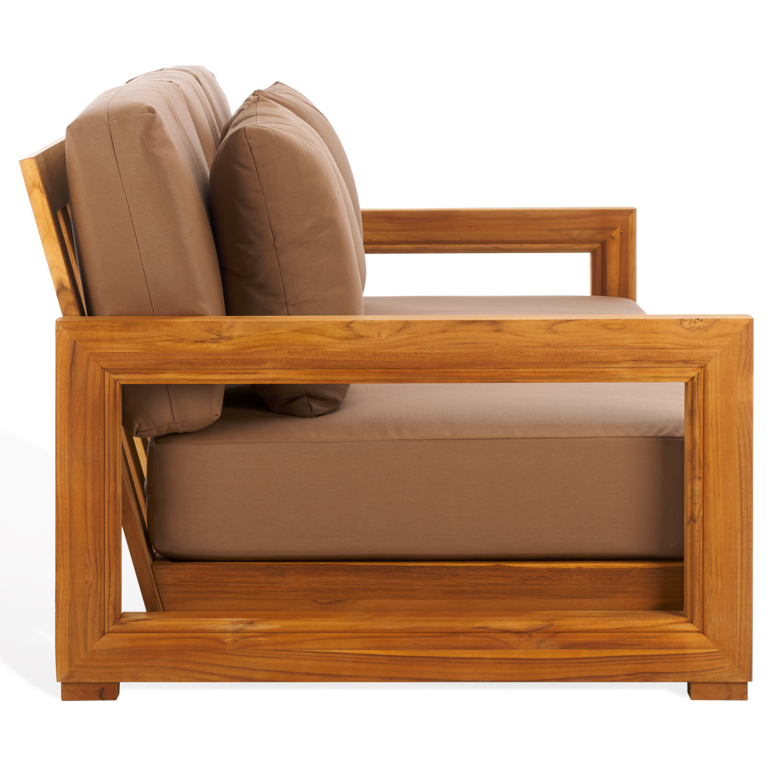 Melrose 77" Teak Patio Sofa, Brown Melrose