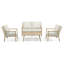 Ensemble de conversation d'extérieur en aluminium 4 pièces avec causeuse et fauteuils Vishali-96914920-96914919