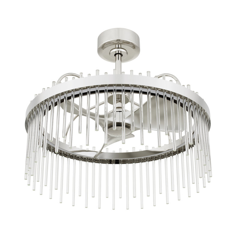 Ventilateur à télécommande à intensité variable E12 x 6 à 6 lumières DEL avec télécommande et intensité réglable 6 vitesses avec courant ascendant et descendant. Lames en ABS. Les tiges de descente EXT peuvent être achetées séparément