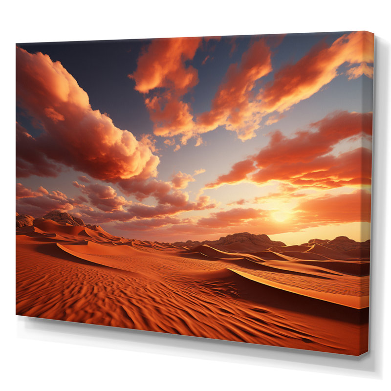 «African Sahara Dreams III», reproduction sur toile, H 34 po x l 44 po x P 1,5 po, Toile tendue