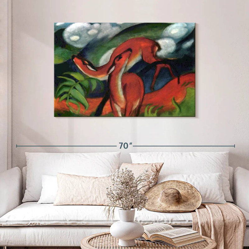 Brampt rouge, cerf II - 1912, H 30 po x l 45 po