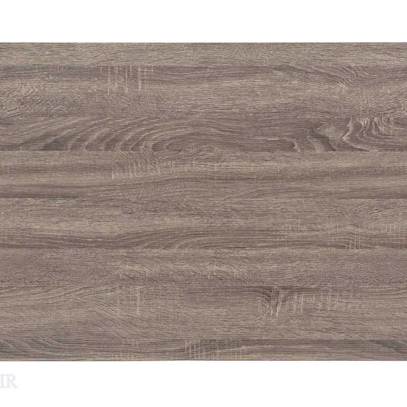Weathered Gray Desk With 2 Storage Shelves, Metal Accents, And Open Design For Space-Saving Elegance