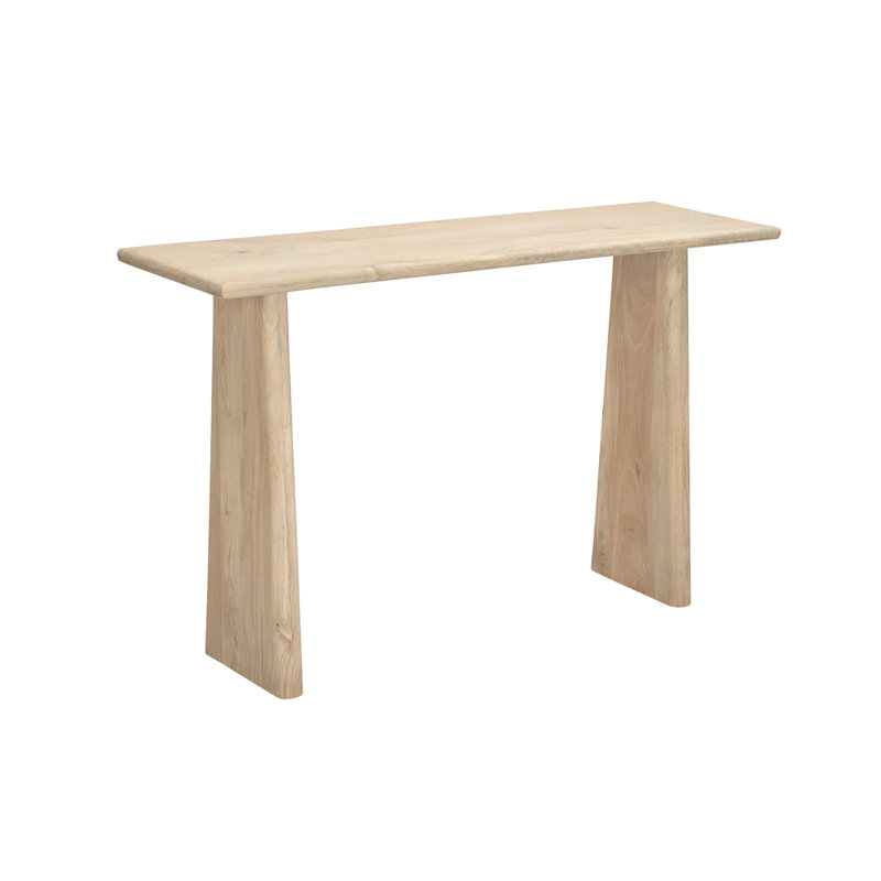 Koreena Plank Wood Console Table, Natural Brown