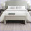 Banc de rangement | Repose-pieds Modern Bed End | Coiffeuse, siège de fenêtre | Lin | Gris clair