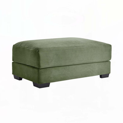 Corduroy Fabric Ottoman