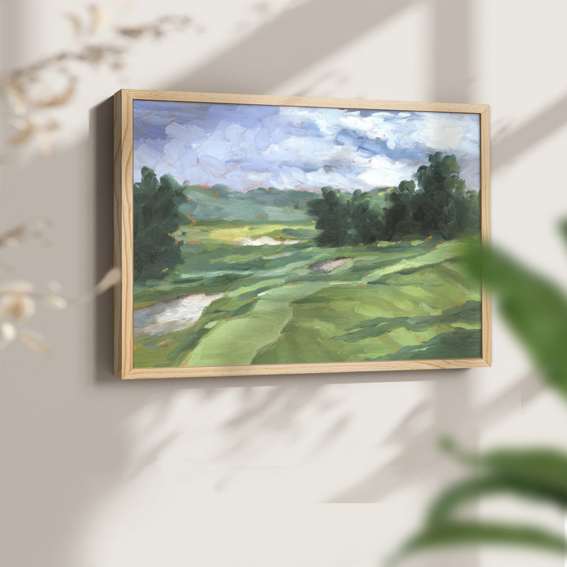 Étude de terrain de golf IV - Reproduction encadrée - Restickable, H 8 po x l 10 po, Naturel
