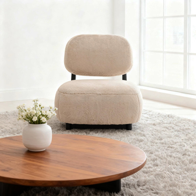 Fauteuil d'appoint rembourré Camel