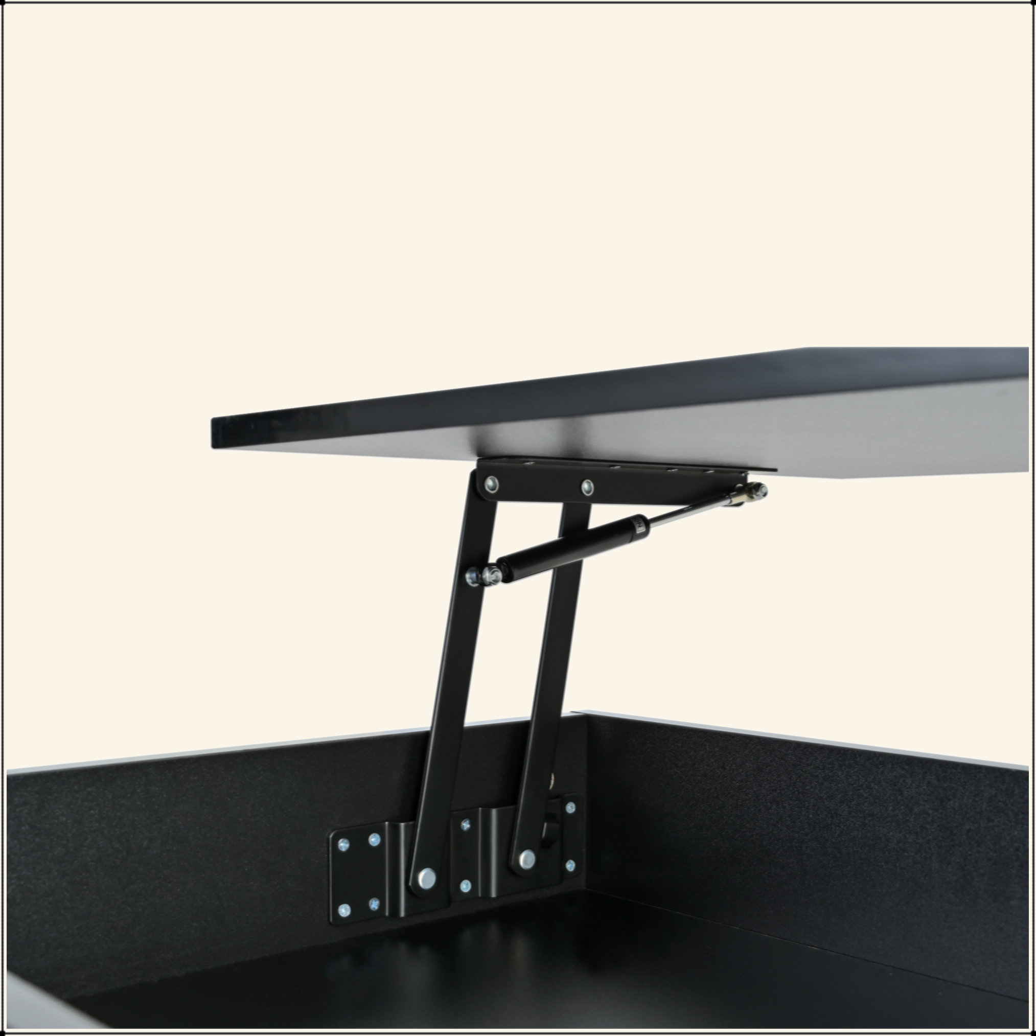 Latitude Run® 39.3" Lift Top Coffee Table With Hidden Compartment, 2 ...