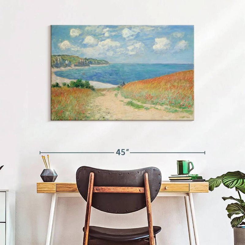 Ravi Path In Wheat Fields At Pourville, 26" H x 39" W