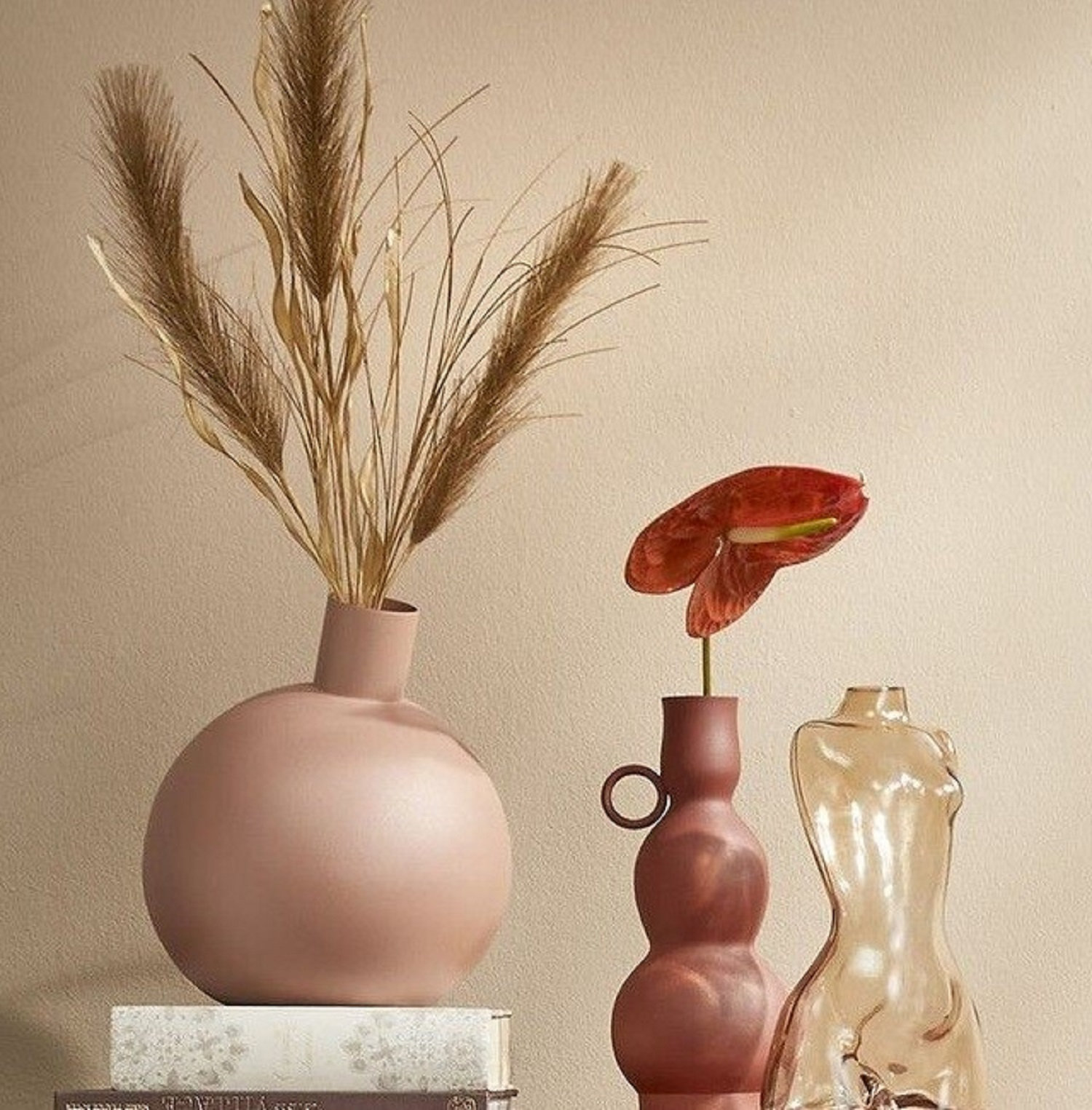 Amali Table Vase, Terra, 9.45" H x 4.15" W x 4.15" D