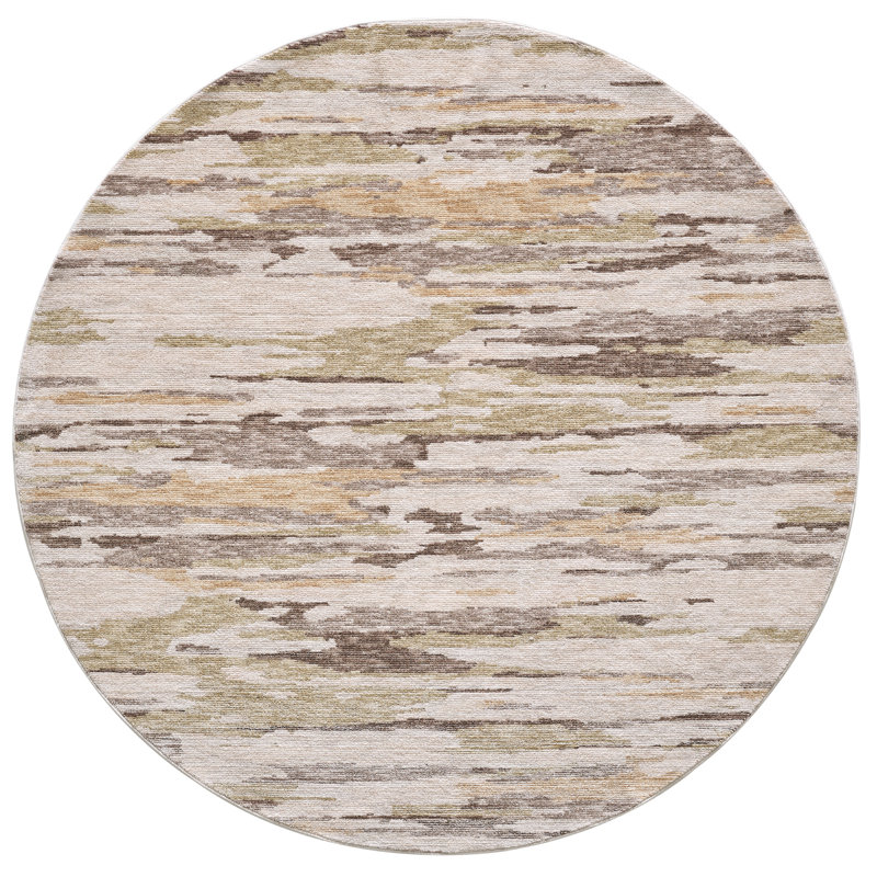 Mira Elements Machine Woven Performance Area Rug - Ivory/Sage - 7'10" Round, 7'10" Round