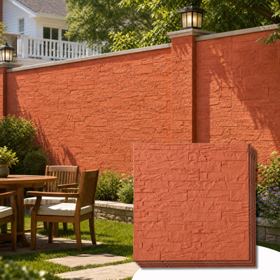 8 panneaux muraux 3D en pierre véritable 23,6 po x 23,6 po, brique flexible de qualité supérieure